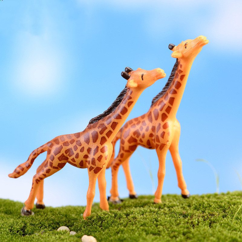 Lovely Pvc Giraffe Model Kids Toys Miniture Fairy Garden Accessories Supplies Pot Bonsai Animals Micro Landscape Miniature Garden Terrariums Fairy Garden Animals Figurine Kits Items Decoration Table Ornaments